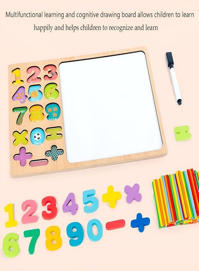 PIXELERA 0 to 9 Puzzle With Shapes | Educational Puzzle for Memory & Motor Skills Alphabet Construction Toys For Kids | Multi Activity Toys For Age Group Of 3 To 5 Year | Wooden Hexagon Puzzle for Kid - Image 5